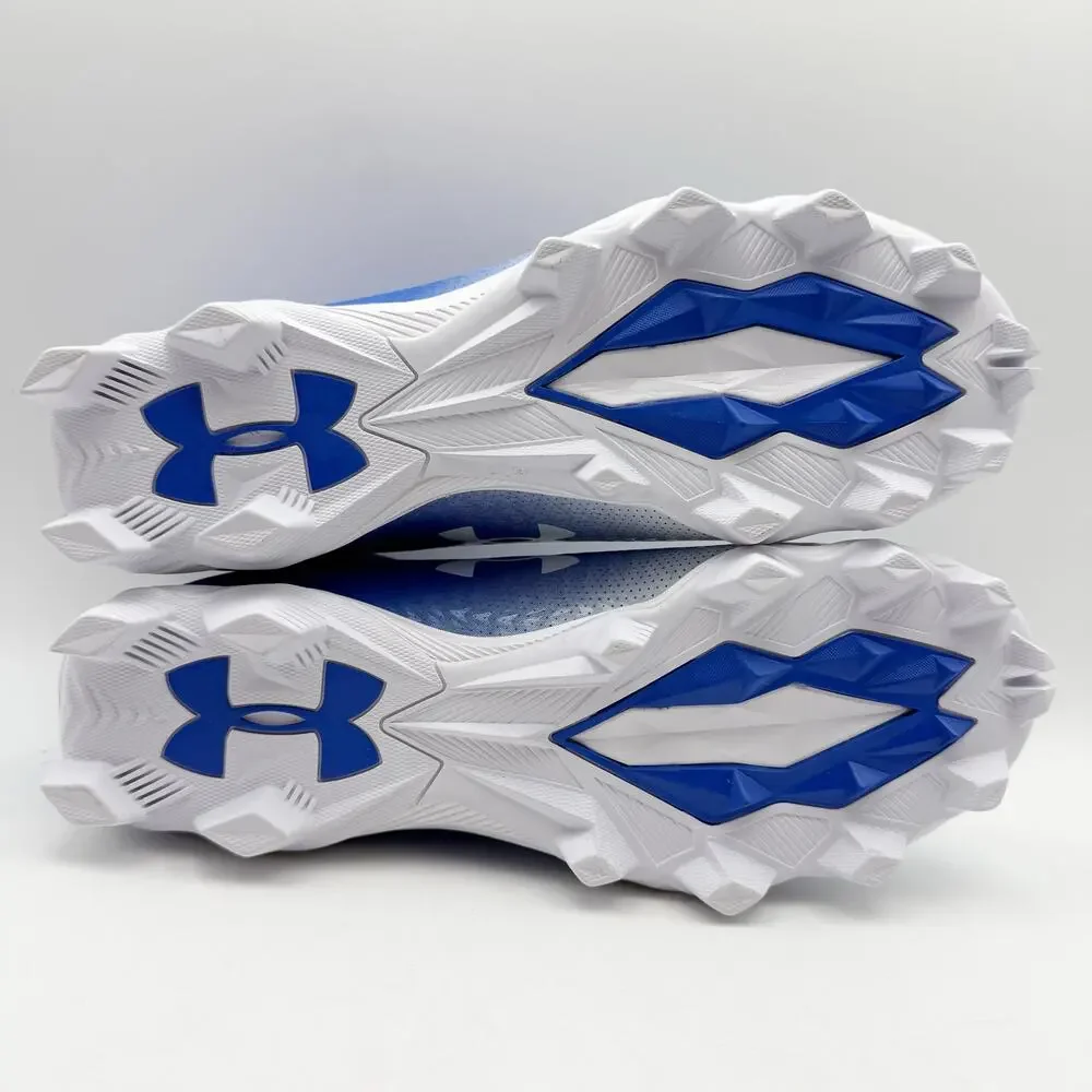 Under Armour Mens Spotlight Fran RM 4.0 Football Cleats US 8.5 White Blue EUC